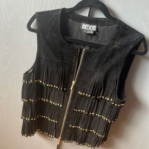 Berer 100 % leather suede vest
